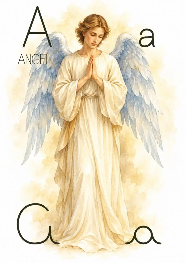 A is for Angel card