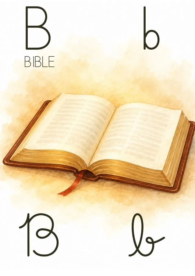 B is for Bible card